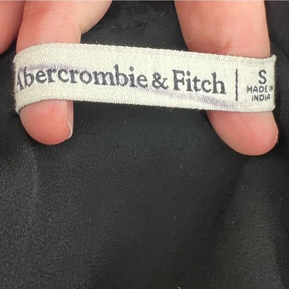 Abercrombie & fitch Cinched Neck Slip Midi Dress black sz S - Picture 5 of 9